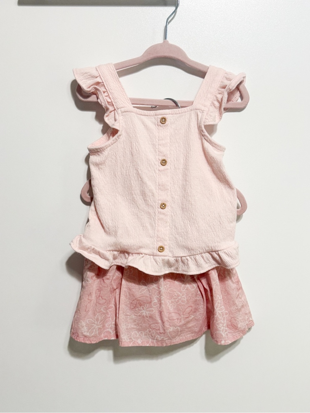 Carter's Pink Ruffle Tank & Skirt Matching Set